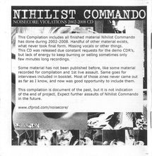 Load image into Gallery viewer, Nihilist Commando : Noisecore Violations 2002-2008 (Compilation)
