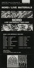 Load image into Gallery viewer, Nord (3) : Live Materials 1980-1993 (Numbered,Reissue)
