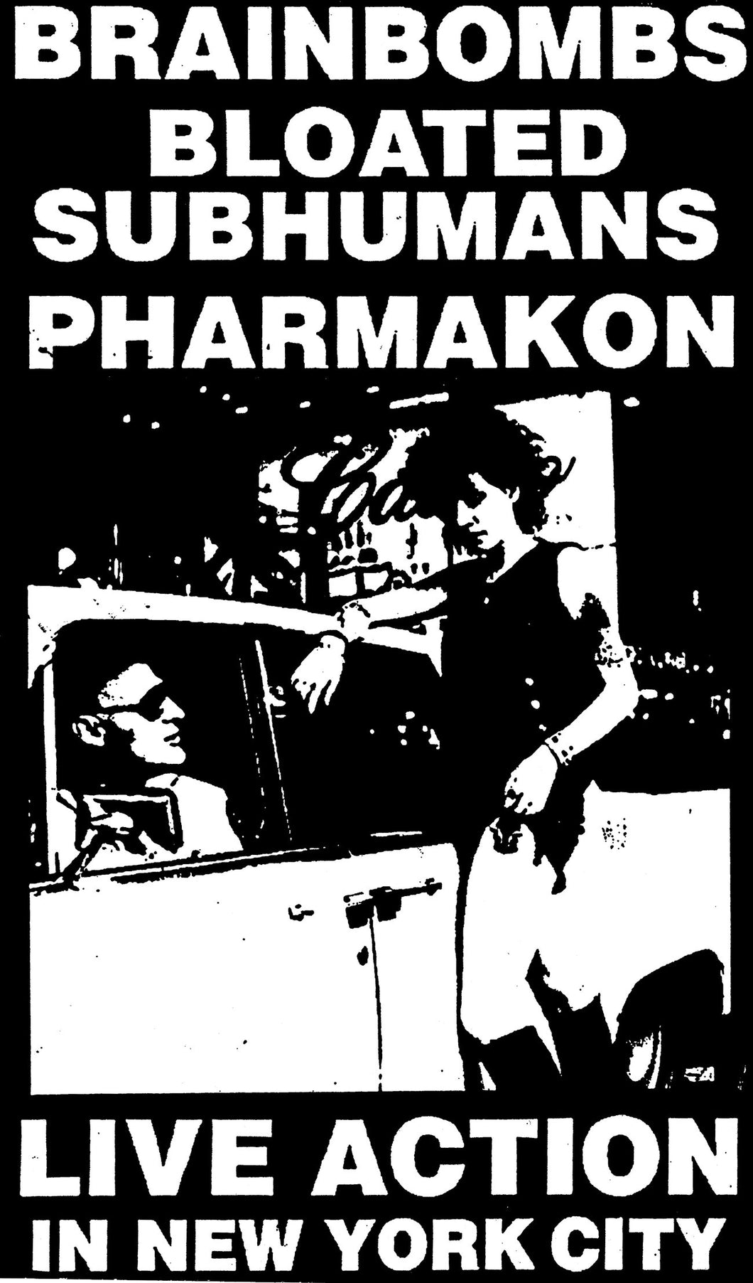 Brainbombs / Bloated Subhumans / Pharmakon - Live Action In NYC VHS (Reanimated Miscarriage) PREORDER