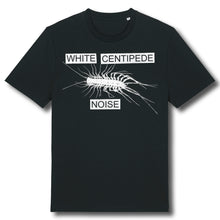 Load image into Gallery viewer, White Centipede Noise Logo - Black T-Shirt Preorder
